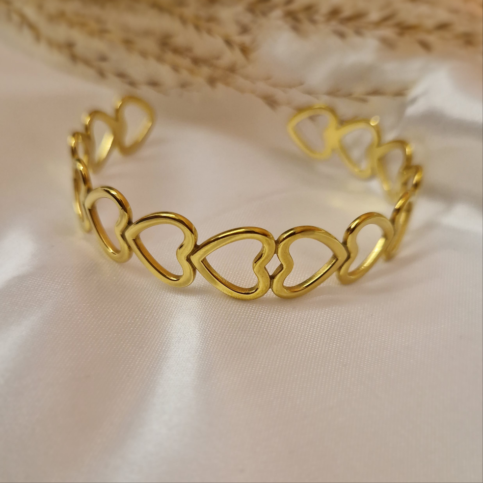 Bracelet jonc cœur