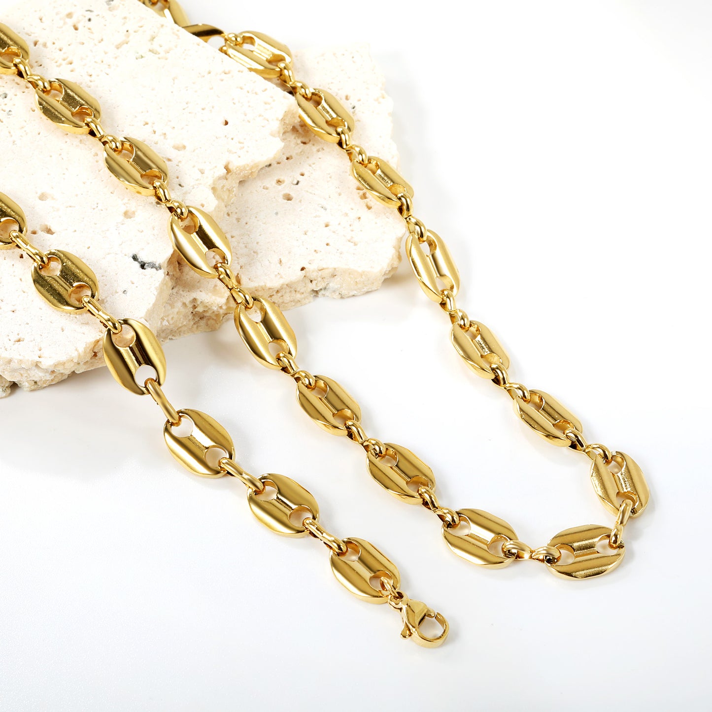 Collier maille café