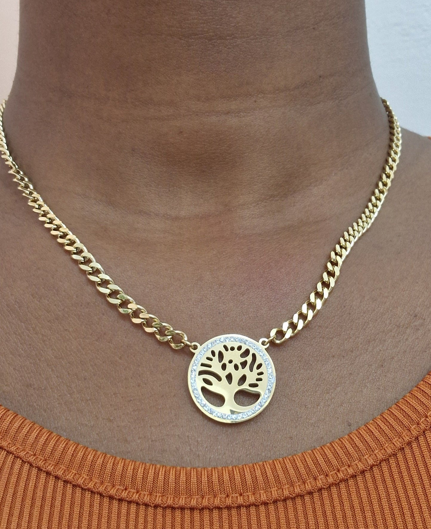 Collier arbre de vie acier inoxydable