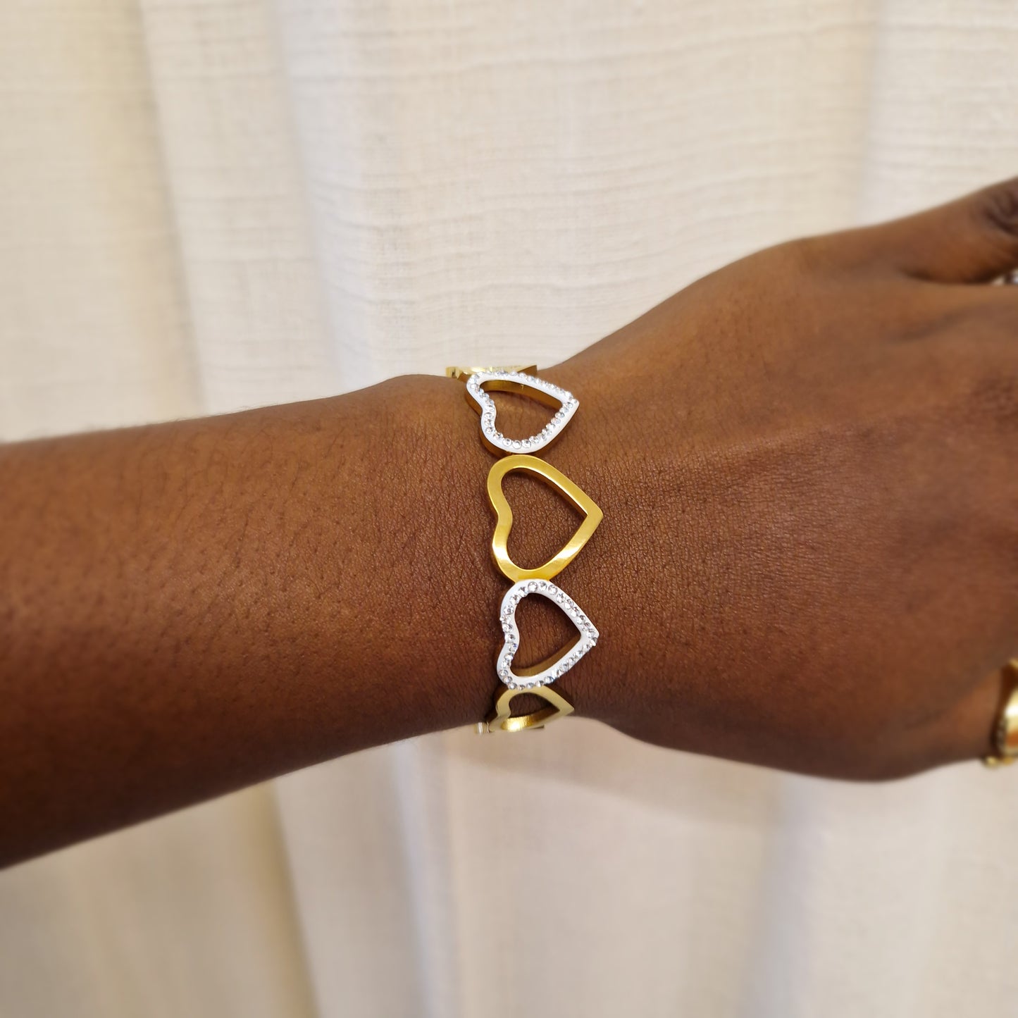 bracelet jonc à strass