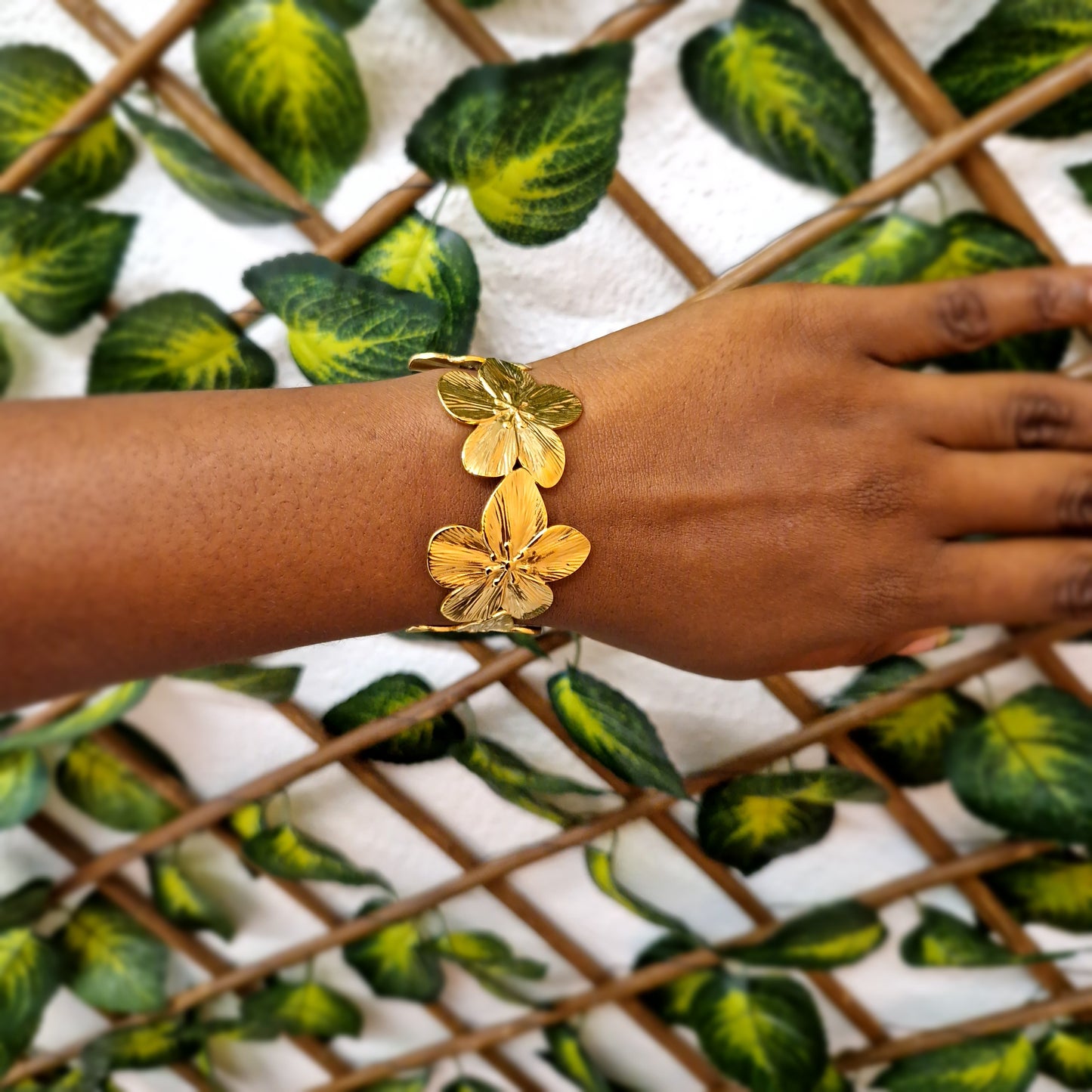 Bracelet jonc Flora