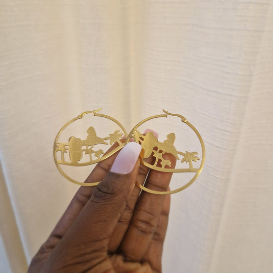 Boucles d'oreilles créoles Guadeloupe