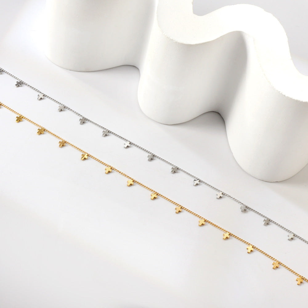 Chevillière croix | acier inoxydable