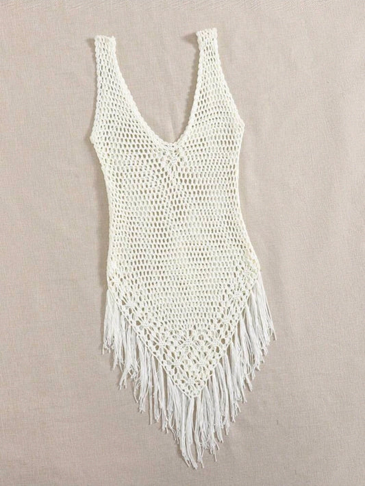 Robe de plage avec frange