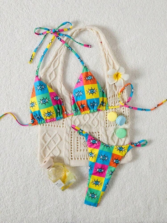 Bikini imprimé à carreaux