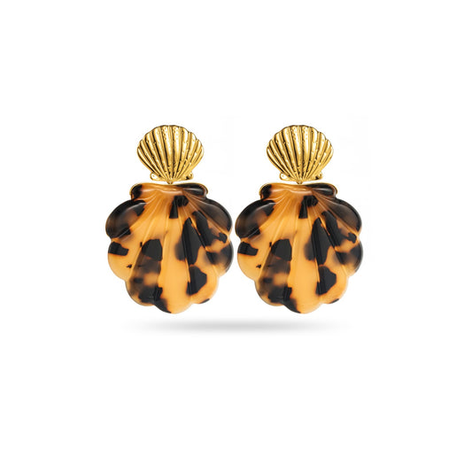 Boucles d'oreilles écaille de tortue