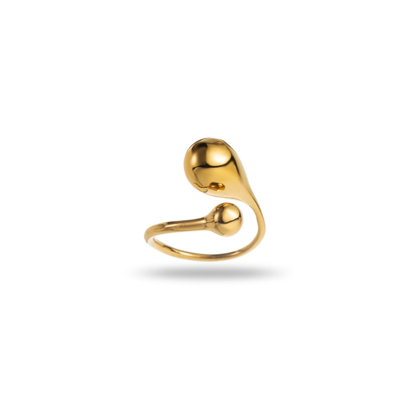 Bague perle acier