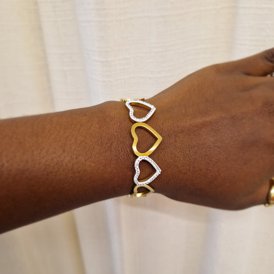 bracelet jonc à strass