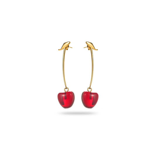 Boucles d'oreilles cerise