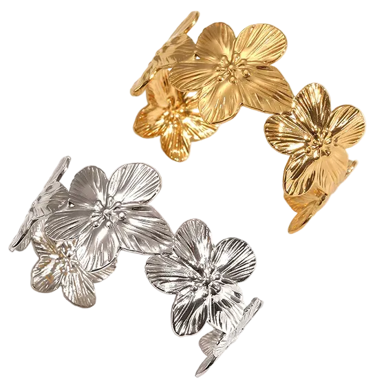 Bracelet jonc Flora